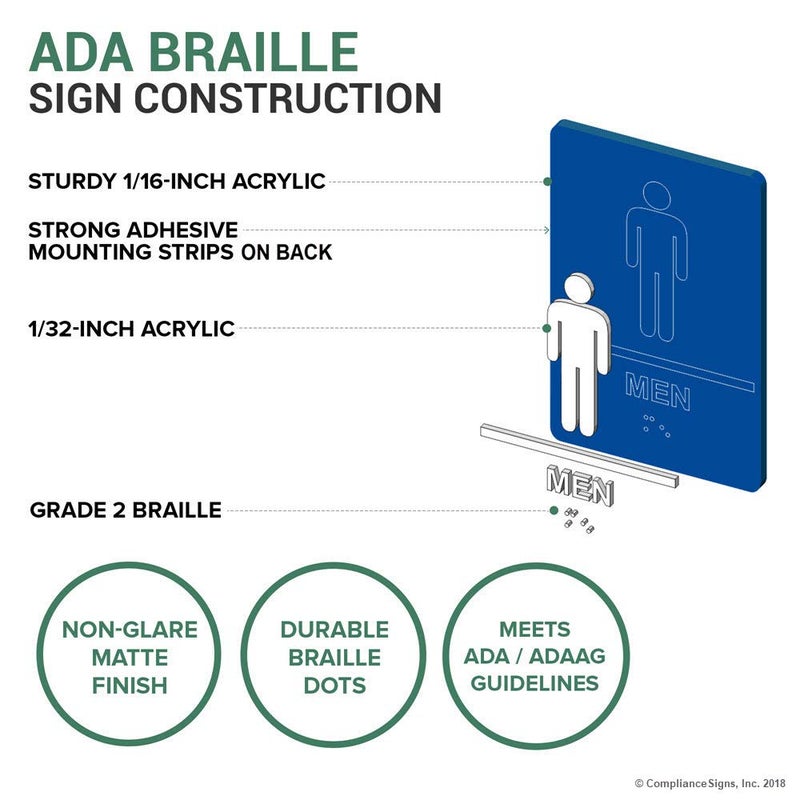 ComplianceSigns علامة استخدام السلم في حالة الحريق من ComplianceSigns.com، متوافقة مع ADA مع برايل وحروف بارزة، 12x6 بوصة، أسود على أكريليك فضي مع شرائط تثبيت - Image 3